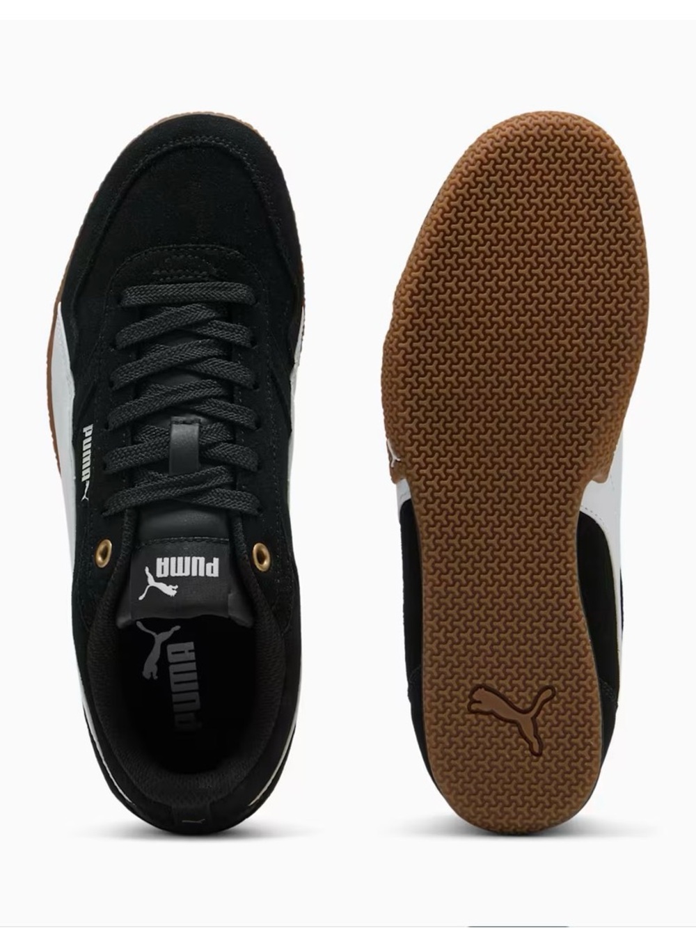 New Puma Black Suede Bella Donna Sneakers with White Formstrip - Picture 6 of 9